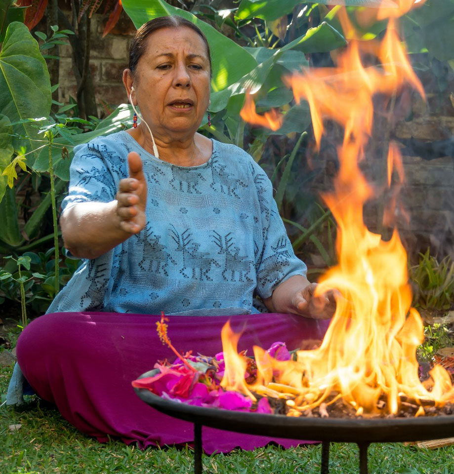 meditation indigenous medicine. indigenous mayan shaman doing a meditation of the four 4 elements for grounding yourself and feel unstuck